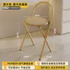 Silla Plegable Portátil de Mimbre Sintético, Silla de Bar Retro de Diseñador Vintage para Uso Doméstico, Taburete de Mimbre Pe Plegable y Almacenable