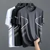 Camiseta de Secado Rápido de Verano para Hombre, Manga Corta, Holgada, Fresca, Transpirable, Fitness Running, Talla Grande Elástica Ropa de Secado Rápido, Manga Corta Deportiva