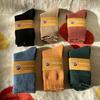 Calcetines gruesos y cálidos de invierno con forro polar, de lana de color liso, para hombre y mujer, hasta media pantorrilla, sencillos, de felpa.