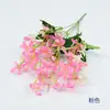 Flor de Lirio de Cristal Artificial decoración para el hogar tocado de minoría para hacer flores flor para mesa de boda flor abriéndose cesta de flores
