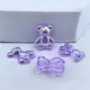 Oso Lindo Tridimensional Colorido de Acrílico para Accesorios de Cabello DIY, Aretes, Pinzas para el Cabello, Fundas de Teléfono, Materiales para Accesorios de Hebilla de Zapatos