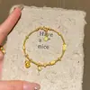 Libro Rojo Explosivo Método Antiguo Bobina Calabaza Pulsera Mujeres Exquisita Luz de Lujo Borla Diy Perla Flor Pulsera Pulsera