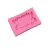 Estilo europeu retro retangular moldura moldura flor borda silicone molde chocolate fondant molde bolo decoração ferramenta