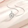 925 colar de prata esterlina das mulheres luz de luxo nicho design inteligente pingente de amor simples clavícula cadeia presente de aniversário