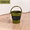 Balde Dobrável Portátil de Pesca Balde de Pé Doméstico Balde para Lavar Carro de Viagem Balde de Água Plástico Espesso Portátil para Exterior