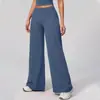 Pantalones de yoga holgados transpirables adelgazantes para mujer, pantalones de yoga rectos de tiro bajo, pantalones de pierna ancha para fitness, running y deportes