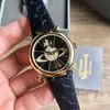 Dropshipping Reloj Vivian Westwood Azul Hielo Triturado Nuevo Reloj Morado Ciruela para Mujer Fruta del Dragón Saturno Reloj Pequeño Dorado