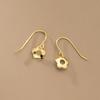 Pendientes de Flor de Plata S925 Nalan para Mujer Estilo Mori Dulce Fresco Huecos de Cinco Pétalos Pendientes Cortos G8845