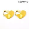 Moda Europea y Americana Geométricos Exquisitos Pendientes de Acero de Titanio Chapados en Oro de 18K Forma de U de Gama Alta Simple Accesible Lujo Versátiles Pendientes Venta al por Mayor