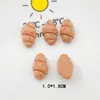 Mini Trompeta Juguete de Comida Huevo Pan Tostada Galleta Hot Dog Cuerda para el Cabello de Niños Pegamento de Crema Accesorios de Resina DIY