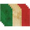 Individual de poliéster 2025 Recién llegado Individual de lino estampado Frontera Cross-TEMU Fiesta navideña Decorativo Antimanchas Aislante del calor Mantel individual