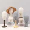 Maniquí de Cabeza Exhibidor de Sombreros Collares Accesorios Cabeza de Muñeco Tienda de Joyería Bufanda Bufanda de Seda Peluca Tela de Alta Gama Junta de Bambú