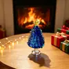 Adorno de mesa de árbol de Navidad hecho a mano de vidrio de Zibo, muy atractivo, regalo creativo, venta al por mayor transfronteriza