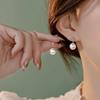 Brincos de Prata de Lei S925 com Pérolas Shijia para Mulheres Estilo Ins Design de Nicho Brincos Únicos Novos Brincos para Piercing