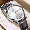 Cinto Masculino simples digital calendário duplo à prova d'água luminoso moda coreana fino relógio de quartzo negócios quente