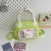 Mochila Japonesa de Moda para Mujer 2025 Nuevo Estilo Dulce Mochila Transparente a la Moda Estilo Ins Bolso Cruzado de un Solo Hombro