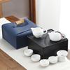 XYT Juego de Té Kung Fu Portátil para Viaje al Aire Libre, Juego Pequeño, Hogar, Bandeja de Té Simple, Tetera, Taza de Té, Juego de Té Personalizado