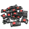 Hebilla de interruptor de dedo deslizante directa de fábrica negro más punto rojo hebilla POM hebilla curva accesorios para casco