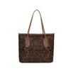 Bolso Tote de Gran Capacidad con Estampado de Leopardo para Mujer 2025 Nuevo Moda Otoño e Invierno Bolso de Hombro para Viajes de Negocios Retro Bolso de Axila