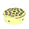 Lata Redonda Portátil para Incenso Repelente de Mosquitos, Lata Multifuncional para Armazenamento de Incenso Repelente de Mosquitos com Alça de Arame, Lata Redonda no Atacado