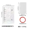 Libro de Almacenamiento de Hojas Sueltas para Uñas Portátil de Moda Tarjeta de Exhibición Transparente de PVC para Colección de Arte de Uñas Planificador Mini de 3 Agujeros con Doble Botón