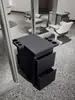 Mostrador de Herramientas para Barbería, Gabinete de Acero Inoxidable de Doble Cara para Salón de Peluquería, Almacenamiento con Cajones y Estante para Secadoras