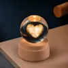 Madera Maciza Bola de Cristal Giratoria Luz de Noche Cielo Estrellado Adorno de Escritorio Creativo Artesanía Temporada de Graduación Regalo Personalizado