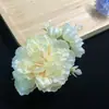 Tecido original de seda simulada flor de peônia vintage esquema de cores estilo europeu clipe de cabelo para sessão de fotos DIY