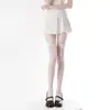 Calcetines de pantorrilla con lazo de encaje dulce japonés Medias de red con cordones estilo Lolita Calcetines holgados estilo ballet JK con cordones y calados