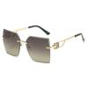 Gafas de sol de mujer transfronterizas modernas TikTok gafas de sol recortadas sin montura gafas de moda para conducir y viajar gafas de sol de alta gama