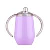 Taza de té con leche y cáscara de huevo binaural transfronteriza de 10 oz, taza de vino tinto de acero inoxidable, taza térmica grande para niños con doble asa, venta al por mayor