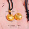 Colgante Jindian Estilo Similar Pequeño Jintuo Esmerilado Candado Fu Collar Cuerda Negra Fu Yuan Bao Regalo para Novia Hombres y Mujeres