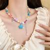Paraíso de dulces para el verano gotas collar de cuentas de caramelo arcoíris femenino red caliente dulce cool cadena clavícula marea venta al por mayor