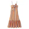 Bestseller Transfronterizo de AliExpress 2026 Primavera Nuevo Vestido de Mujer con Cuello Recto Decorado con Lazo y Tirantes Superpuestos 7320104