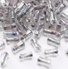 Miçangas de Vidro para Sementes 4*8mm, Miçangas Transparentes Iridescentes de Bambu, Acessórios de Materiais para Tecelagem de Pulseira Colar Artesanal DIY
