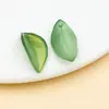 20 Tipos de Cuentas Colgantes de Hoja de Vidrio Verde con Agujeros para Accesorios de Decoración DIY Materiales al por Mayor