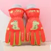 Luvas de esqui infantis para meninas, de algodão fofo, quentes, forradas com fleece, espessadas, para idades de 7 a 13 anos, para brincar na neve, luvas de inverno à prova de frio para meninos