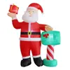 Comercio exterior transfronterizo más vendido inflable de Papá Noel LED iluminado modelo inflable de Navidad para patio accesorios de decoración navideña
