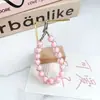 Cadena para Teléfono Móvil de Color Caramelo Acrílico con Cuentas Cuerda Anti-Pérdida para Teléfono Móvil Colgante Cubierta Protectora Bolso Colgante Simple de Moda