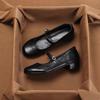 Zapatos de Cuero Boca Baja Cómodos para Madre Planos Suela Suave Ligeros 2024 Punta Redonda Moda Zapatos de Mujer Nuevos Zapatos Mary de Moda para Mujer