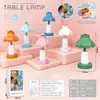 Lámpara de mesa pequeña táctil de escritorio, simple y creativa, para el hogar, dormitorio, 1200 mAh, lámpara de escritorio de 5 niveles para estudio