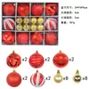 Musgo 6cm Forma de Barril Galvanizado Pintado Bola de Navidad Set de Bolas de Plástico Colgante de Decoración Navideña para Techo