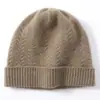 Gorro de Cachemira 100% Cachemira Pura Nuevo Versátil Sencillo Unisex Color Sólido Protección para los Oídos Gorro de Punto
