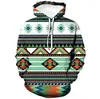 Amazon Moda Estilo Étnico Personalizado Sudadera Holgada Vintage Impresa en 3D Sudadera Casual Hip-Hop
