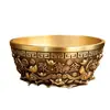 Adorno de Cuenca de Tesoro Jutai de Latón, Base de Loto Atrae Fortuna, Lingote de Oro en Relieve, Artesanía Decorativa para el Hogar, Personalizable