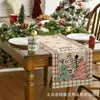 Bandeira de Mesa Popular de Natal Transfronteiriça Festa de Cozinha Mesa de Jantar Guirlanda de Árvore de Natal Boneco de Neve Sino Papai Noel Bandeira de Mesa de Natal