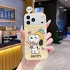 Serie simple de estampado de leopardo de dibujos animados adecuada para iPhone 17 Pro Max, funda de teléfono magnética Apple 16, 15 a prueba de golpes