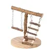 Parque de Juegos para Pájaros Parrot Pepperwood con Escalera, Columpio, Plataforma para Pájaros, Parque de Entrenamiento para Periquitos, Parque de Juegos para Periquitos