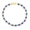 Pulseira Colorida de Camada Única com Zircônia Olho Grego, Design Ins Europeu e Americano, Joia de Strass