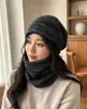 Novo Gorro de Tricô 2026 para Mulheres, Chapéu Versátil de Outono e Inverno, Chapéu de Lã que Afina o Rosto, Chapéu para Adultos de Circunferência Craniana Grande